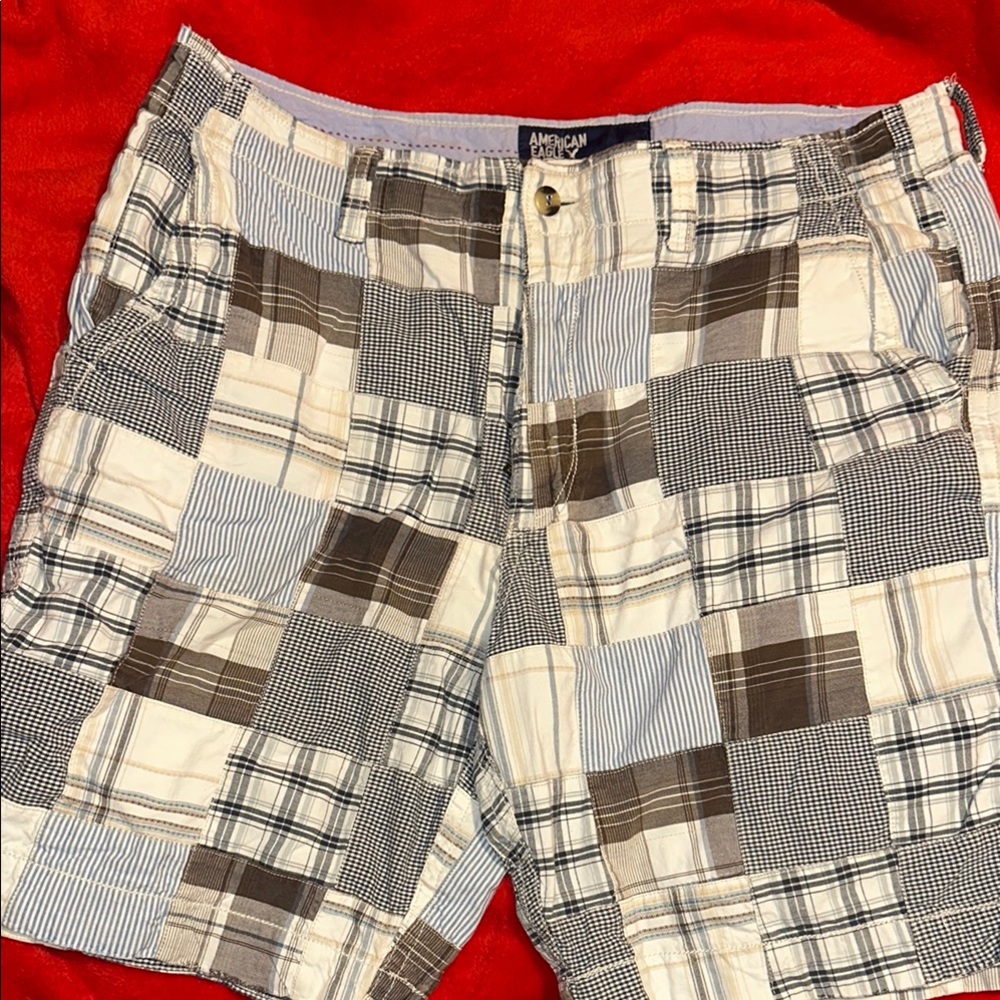 American Eagle Multicolor Patchwork Shorts